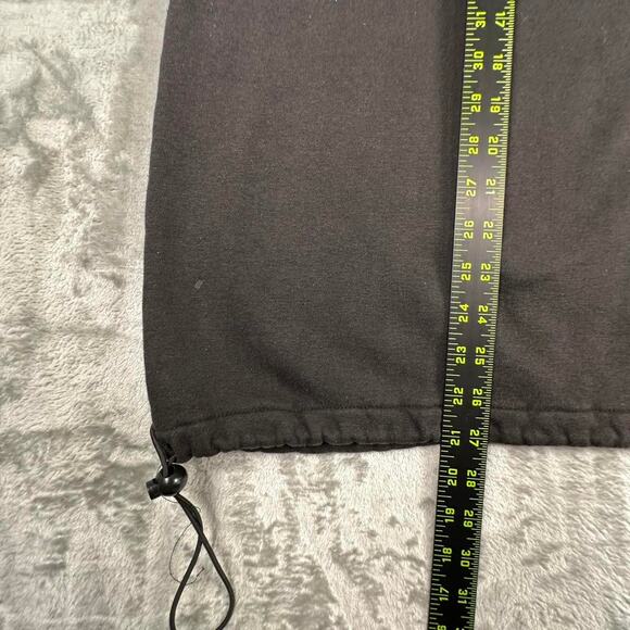 Vintage 90’s Lugz Sports Black Embroidered Fleece Quarter Zip Pullover Sweater L - Picture 7 of 8